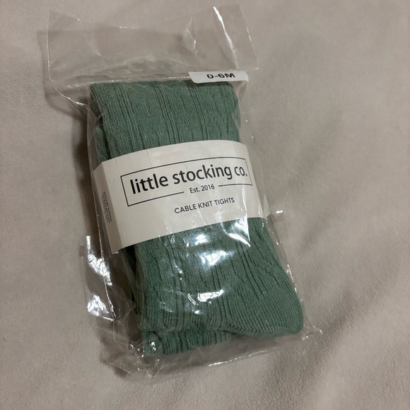 Little Stocking Co. | Accessories | Green Cable Knit Tights | Poshmark